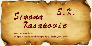 Simona Kasapović vizit kartica